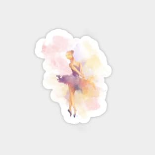 Purple And Pink Watercolor Ballerina Sticker